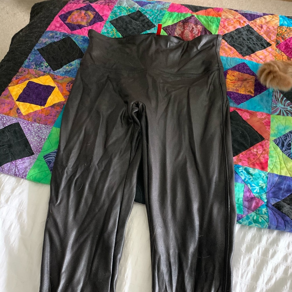 Spanx leather leggings